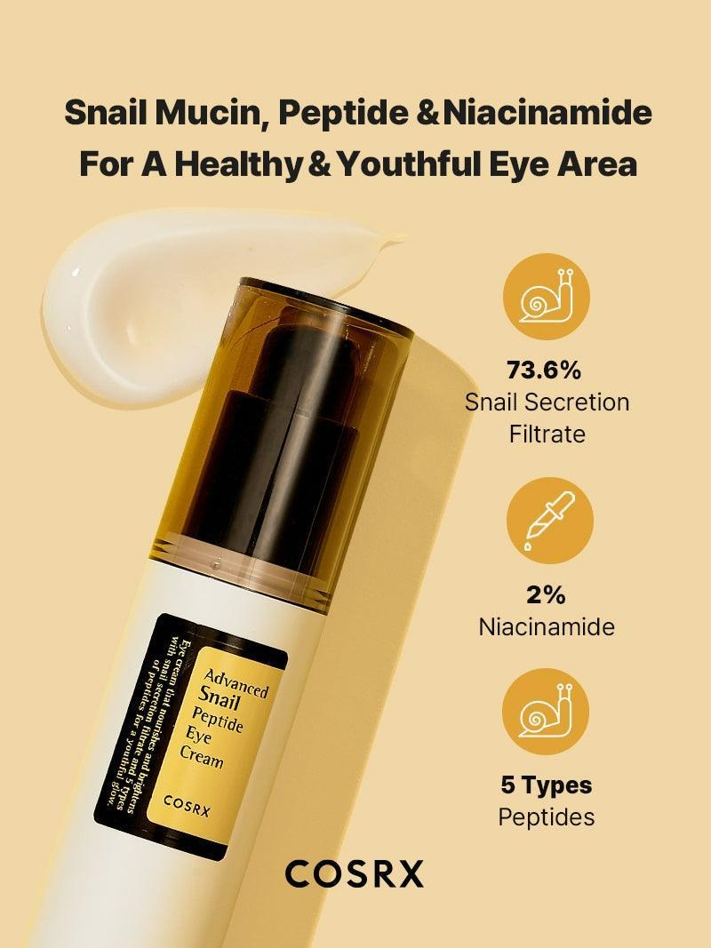 COSRX Snail Peptide Eye Cream – Deep Hydration & Brightening